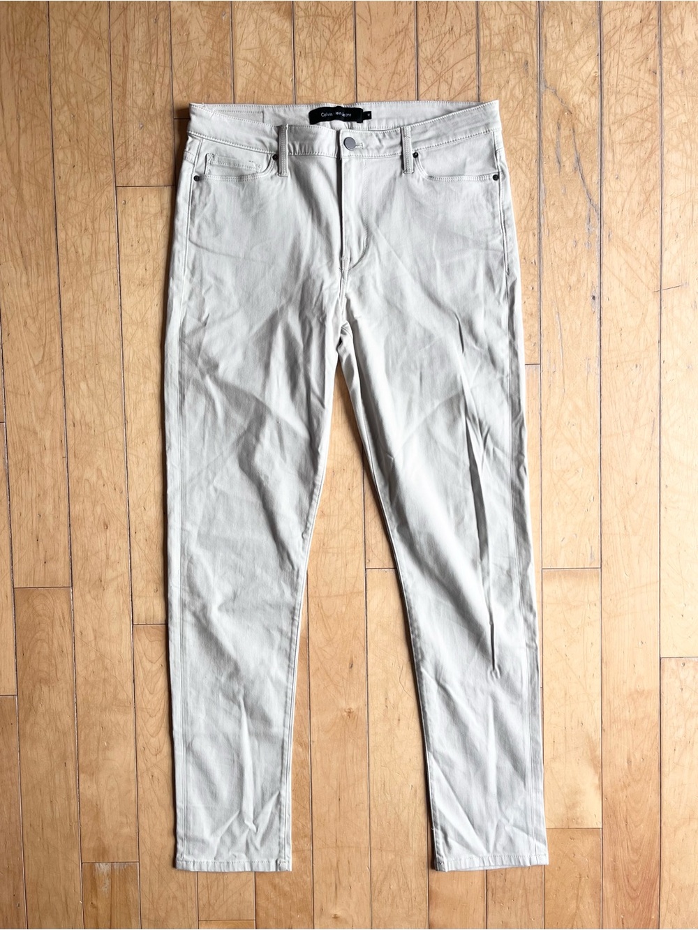 Calvin Klein Beige Slim Fit Pants Size 12